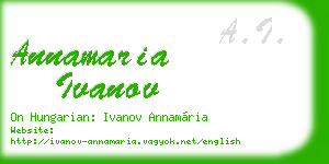 annamaria ivanov business card